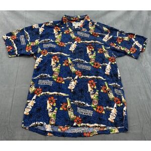 Big Dogs Hawaiian Shirt Mens 2X Its 5 OClock Somewhere Drinks Cocktail Relaxed